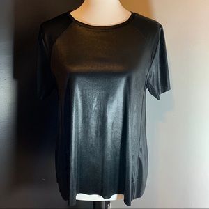 Faux leather T-Shirt
